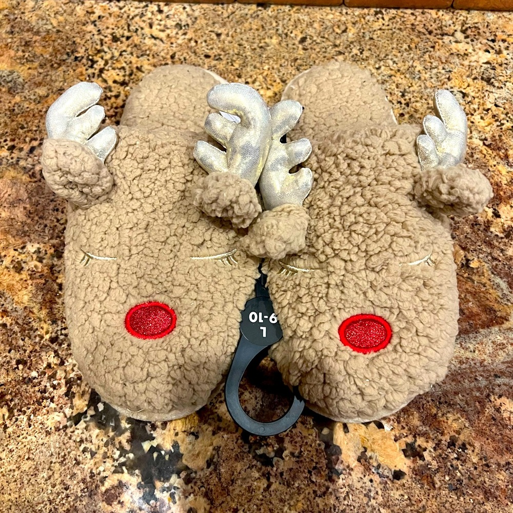 Christmas deer slippers